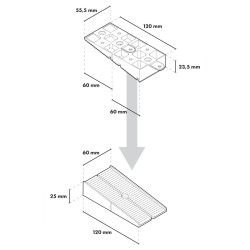Tekening Raptor S terrasdrager