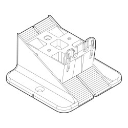 Zijaanzicht Raptor M terrasdrager met balksteun tekening