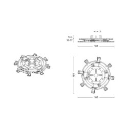 tekening verstelbare tegeldrager Spiral